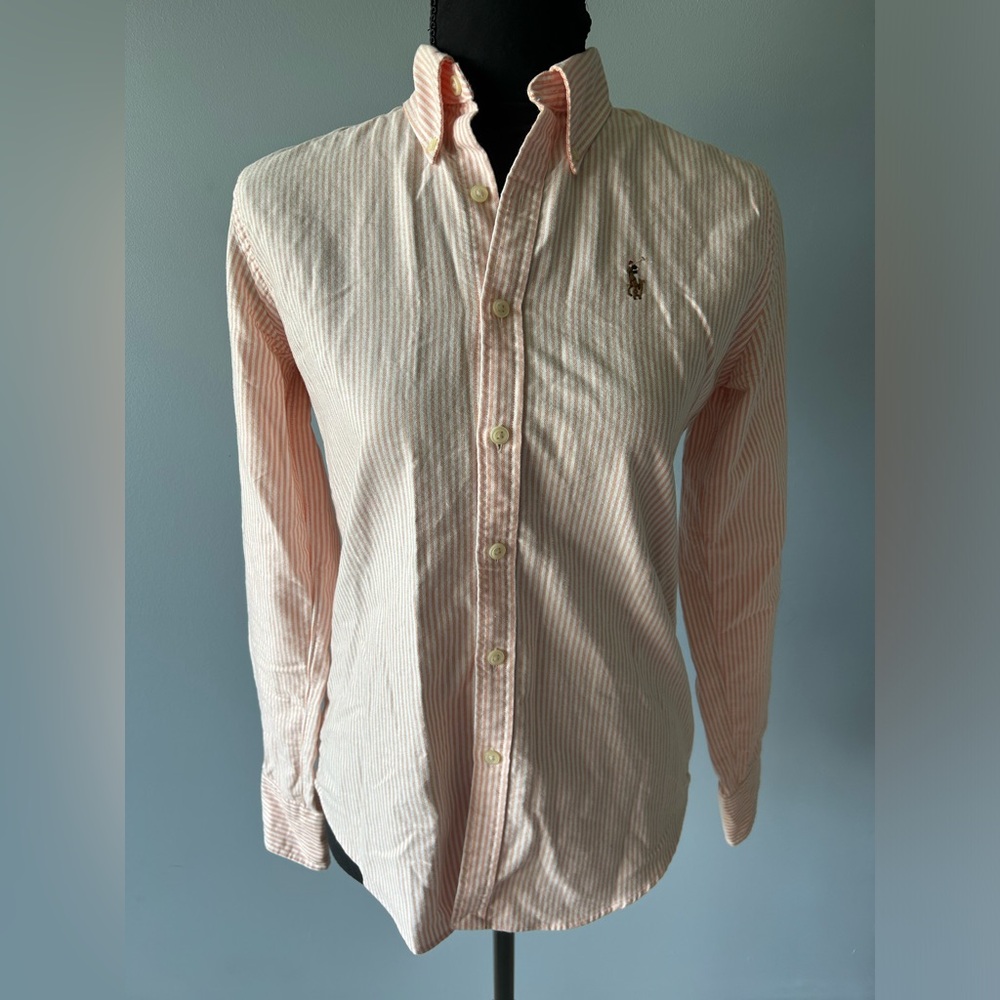 Ralph Lauren Pink Striped Button Down Shirt